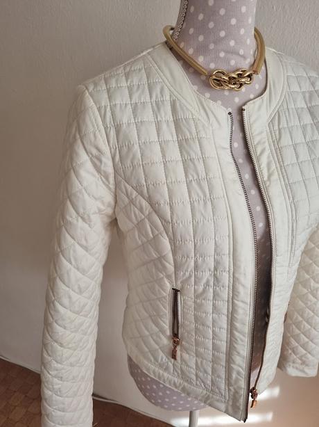 Maslová tenšia prešívaná bundička orsay 38, orsay,38