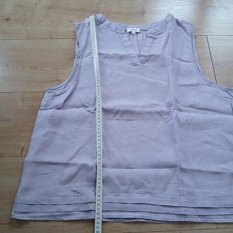 Ľanová svetlofialová letná blúzka, s.oliver,46