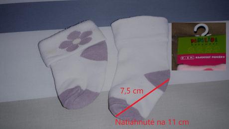 Ponožky 7cm, pre 0-3 mesiace, 17