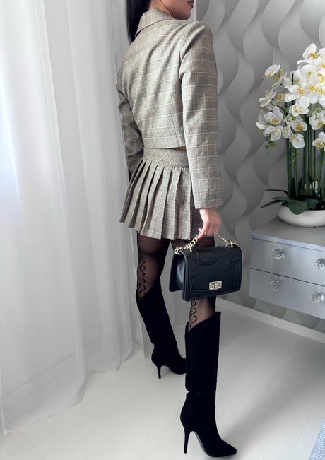 Zara - károvaný kostým, zara,164