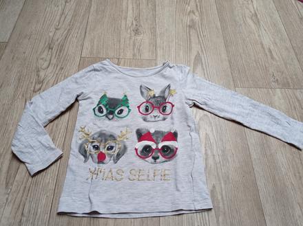 Tričko s vianočným motívom, h&m,98