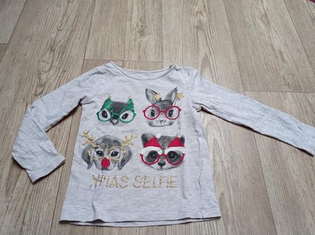 Tričko s vianočným motívom, h&m,98