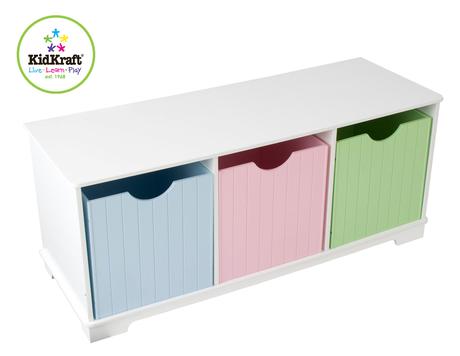 Kidkraft komoda s vysúvacími boxmi pastel,