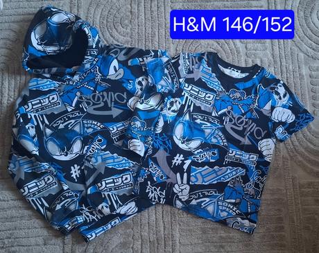 Mikina a tričko ježko sonic, h&m,146