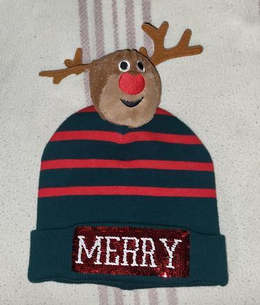 Zimná čiapka so sobíkom velk.134/152, h&m,134