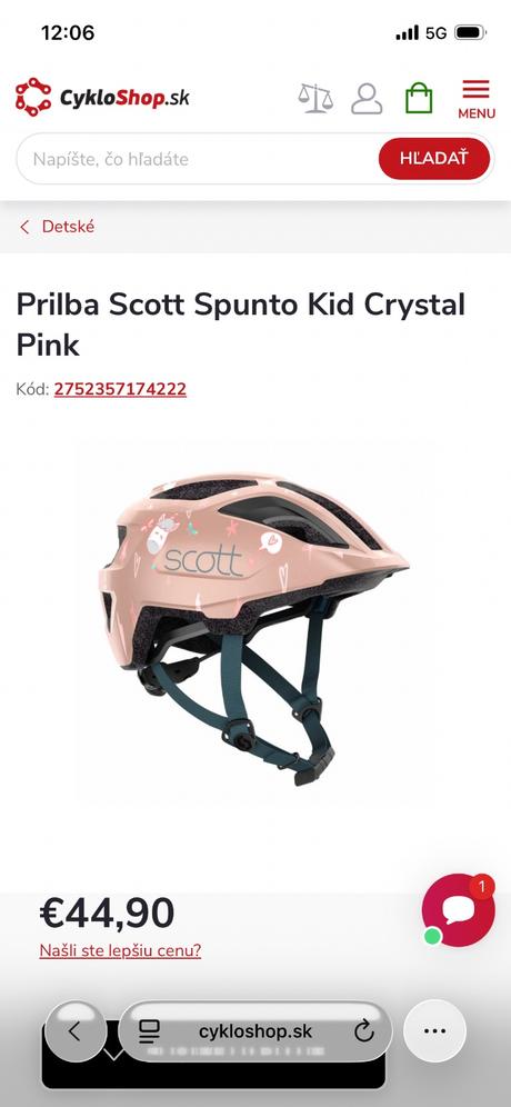 Cyklistická detská prilba scott spunto kid, 