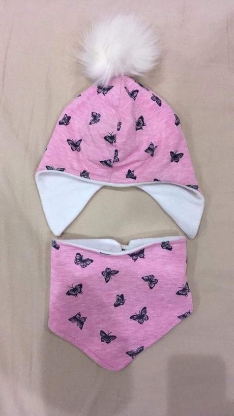 Set čiapka a nakrcnik hand made, 86