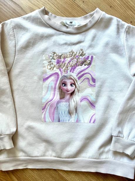 Mikina h&m elsa frozen - super stav 110/116, h&m,110