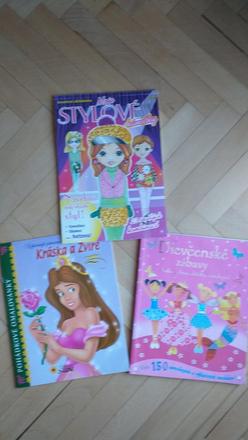 3 x kreaktivne knihy pre dievcata, 