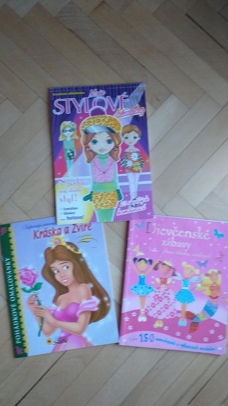 3 x kreaktivne knihy pre dievcata, 