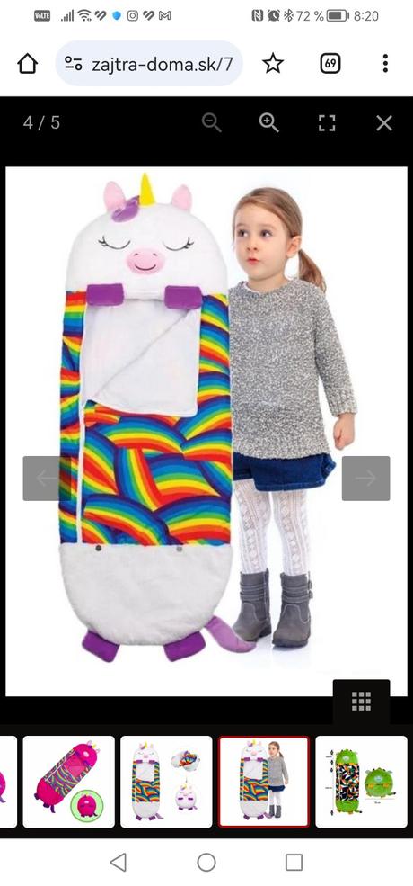 Unicorn spací vak aj vankúšik 2in1,