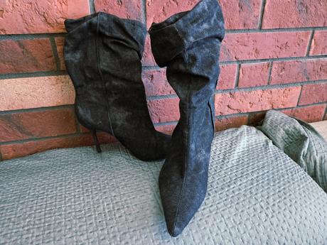 Zara prechodné čižmičky čierny denim, zara,40