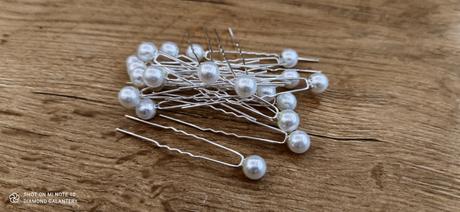 Sponka zapichovacia - perla biela, 