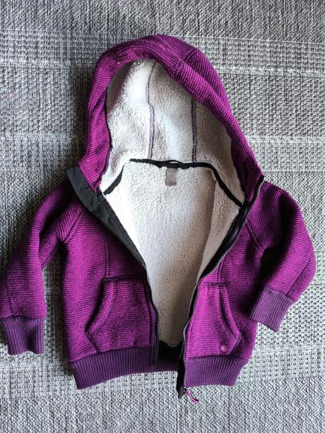 Mikinová bunda zateplená kožušinkou, 98