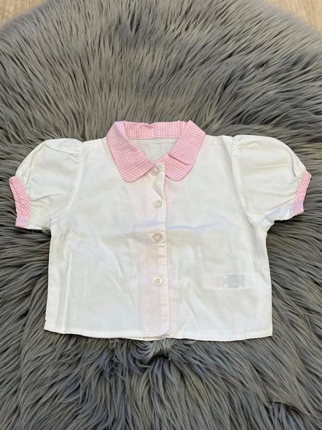 Dievčenská košeľa bielo ružová st.bernard (74), 74