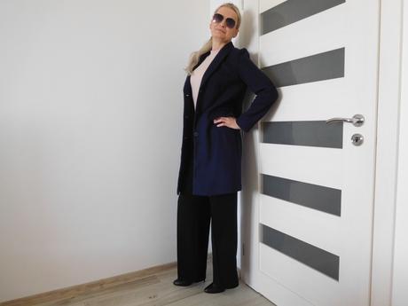 Kabát tm, modrý dámsky -s/m, s