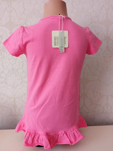 Dievčenské tričko s volánom a nápisom ovs 5-6 r., ovs,116