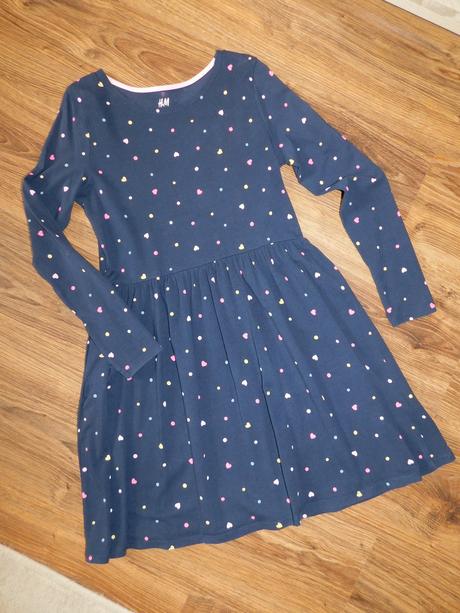Srdiečkové šaty h&m 134/140, h&m,134
