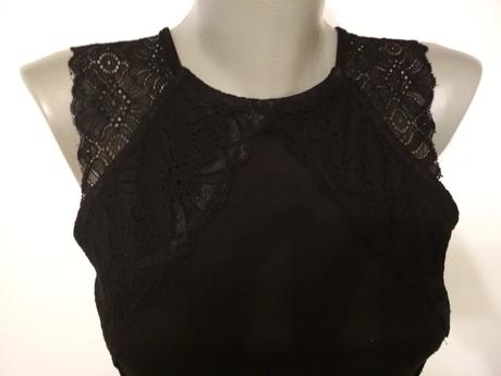 Čierne šaty s krajkou, h&m,s