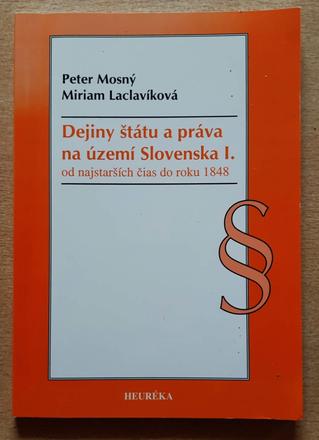 Predám  učebnicu - dejiny štátu a práva na území s, 