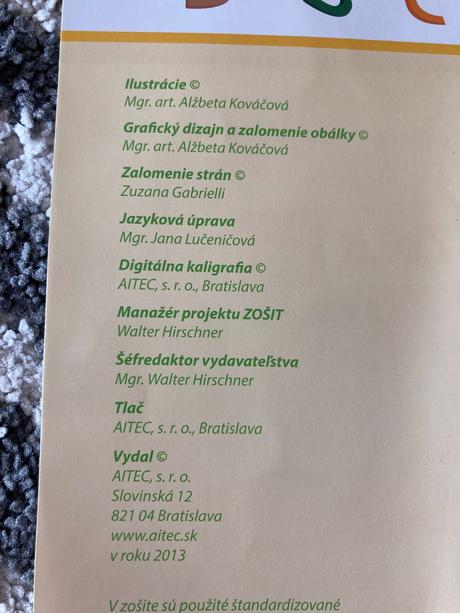 Zošit š- zošit s pracovnými listami na matematiku, 