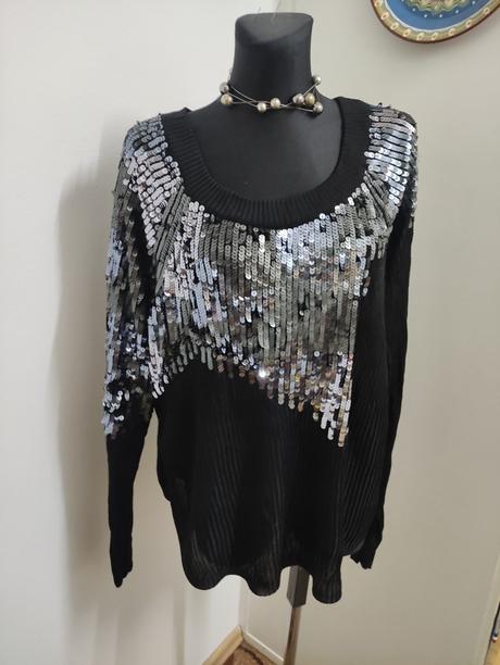 Nádherný elegantný pulóver 48-52., xxxl