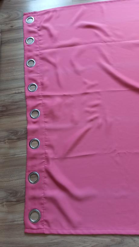 Ružový záves s krùžikmi 1 pár, 