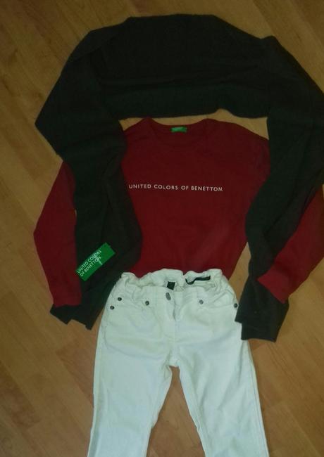Tričko benetton+šál, benetton,122