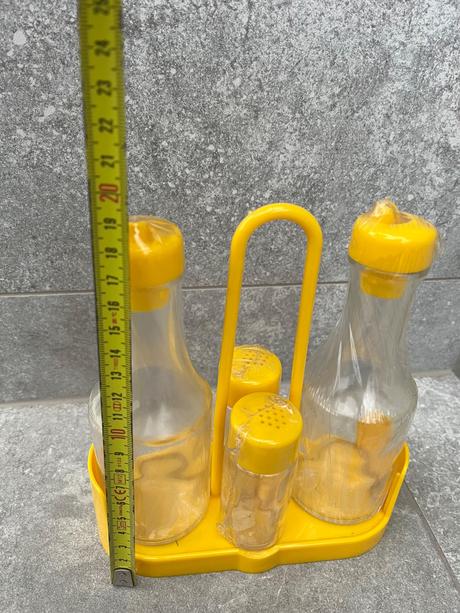 Súprava na olej, ocot, soľ a korenie, 