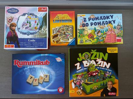 Hry labyrinth, rummikub, jožin z bažin a ine,