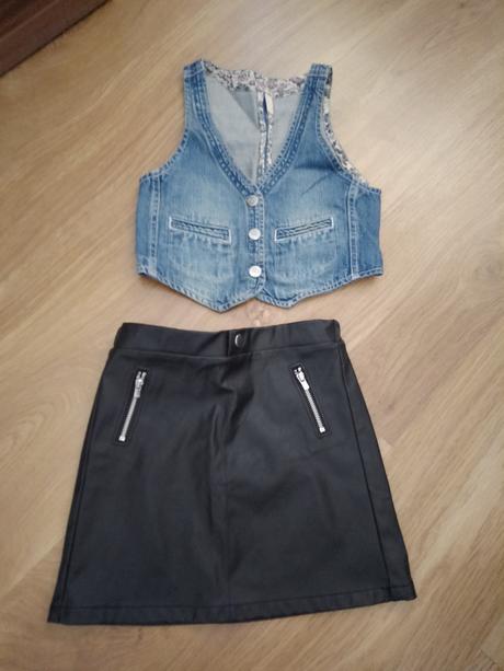 Kožená sukňa, h&m,110