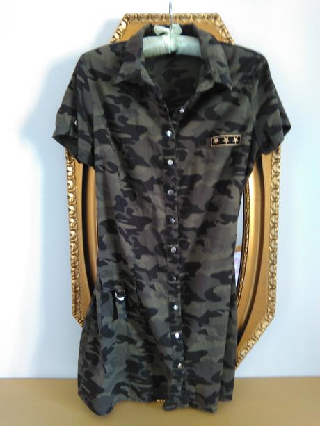 Maskáčové košelové šaty, house,m