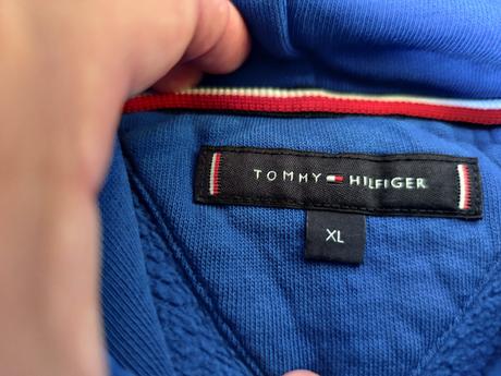 Modrá mikina tommy hilfiger, veľ.xl, veľmi pekne s, tommy hilfiger,xl