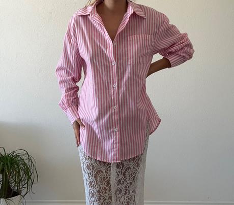 Oversize pásikavá košeľa, s / xs