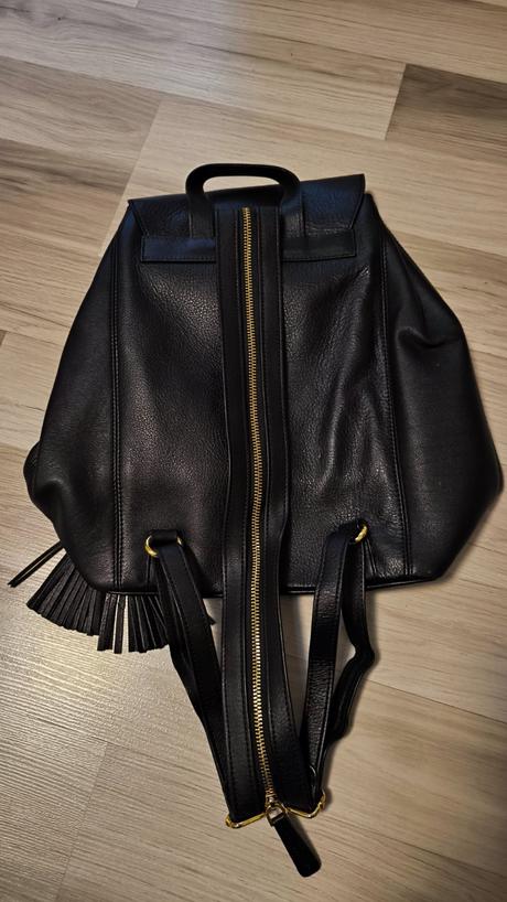 Kožený ruksák čierny, nymph