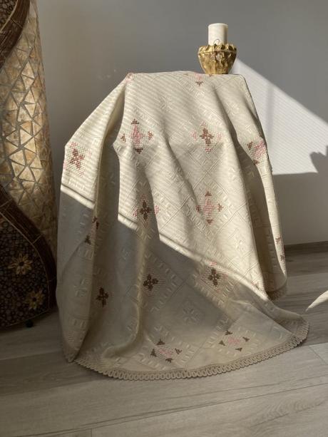 Obrus krémový -priemer-175 cm,, 