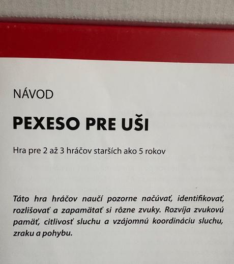 Sluchové pexeso pre uši,