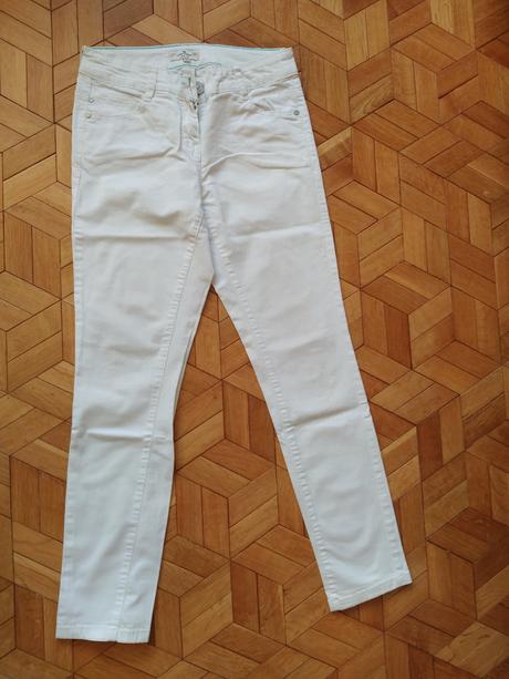 Biele elastické rifle., tom tailor,34