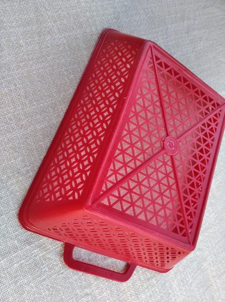 Retro košíček - červený, 