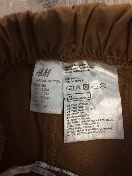 Nohavice pudlové chlapčenské h&m, č.56, 1-2m, h&m,56