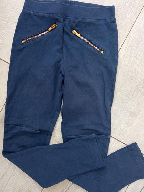 Dievčenské tmavomodré legíny so zipsami (110), lupilu,110