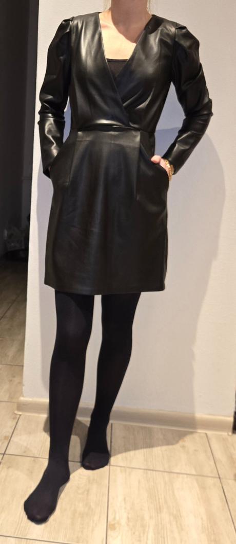 Koženkové šaty veľ.36, new yorker,36