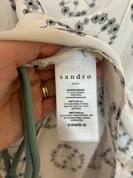 Sandro paris hodváb košeľa veľkosť 1, m