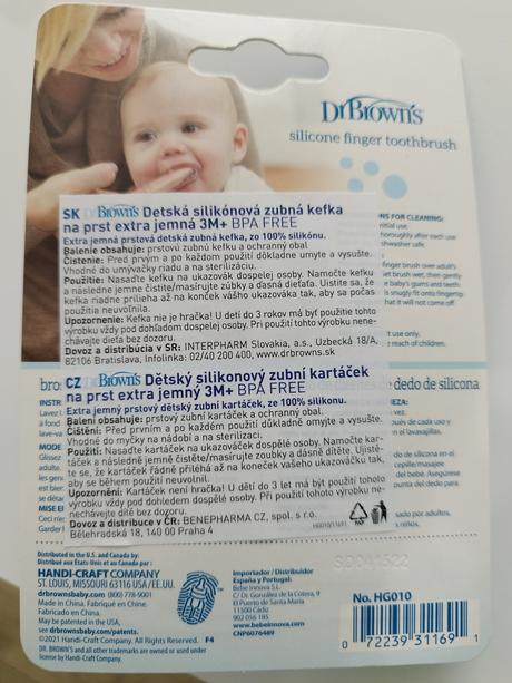 Detská silikónová zubná kefka, 