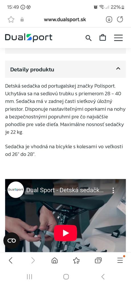 Cyklosedacka polisport guppy, 