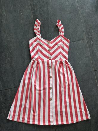 Letné šaty na ramienka, s