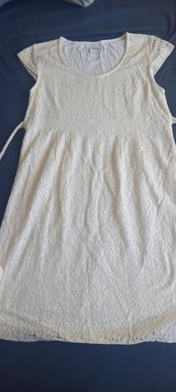 Saty biele cipkovane tehotenske, l