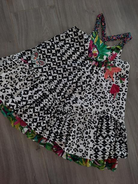 Letné bavlnené kvetinové šaty, 128