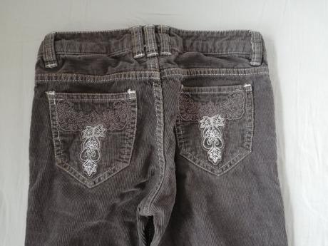 Menčestrové nohavice, h&m,140