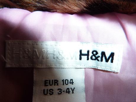 Exkluzívny zimny tigrovany kabatik , h&m,104